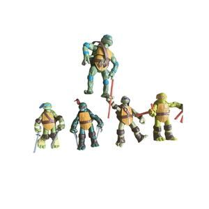 TMNT Teenage Mutant Ninja Turtles Action Figure LOT Of 5 5” 7 Accessories